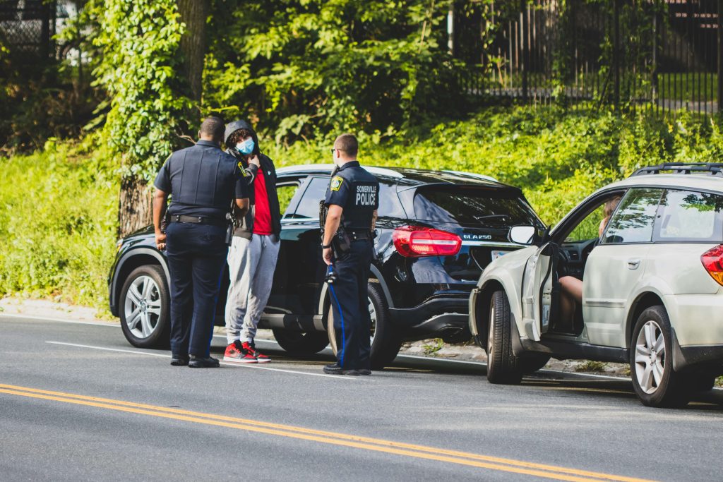 Uber and Lyft rideshare accident on a city street